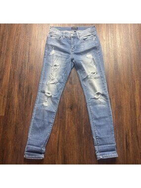 Judy Blue Skinny Fit Jeans Destroyed Light Wash JB8261MD Women’s Size 9/29